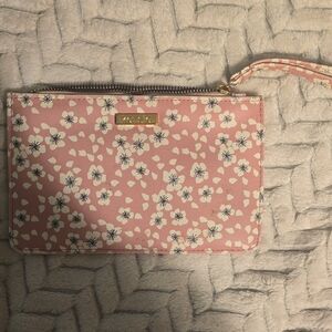 Kensie Pink Floral Wristlet Clutch